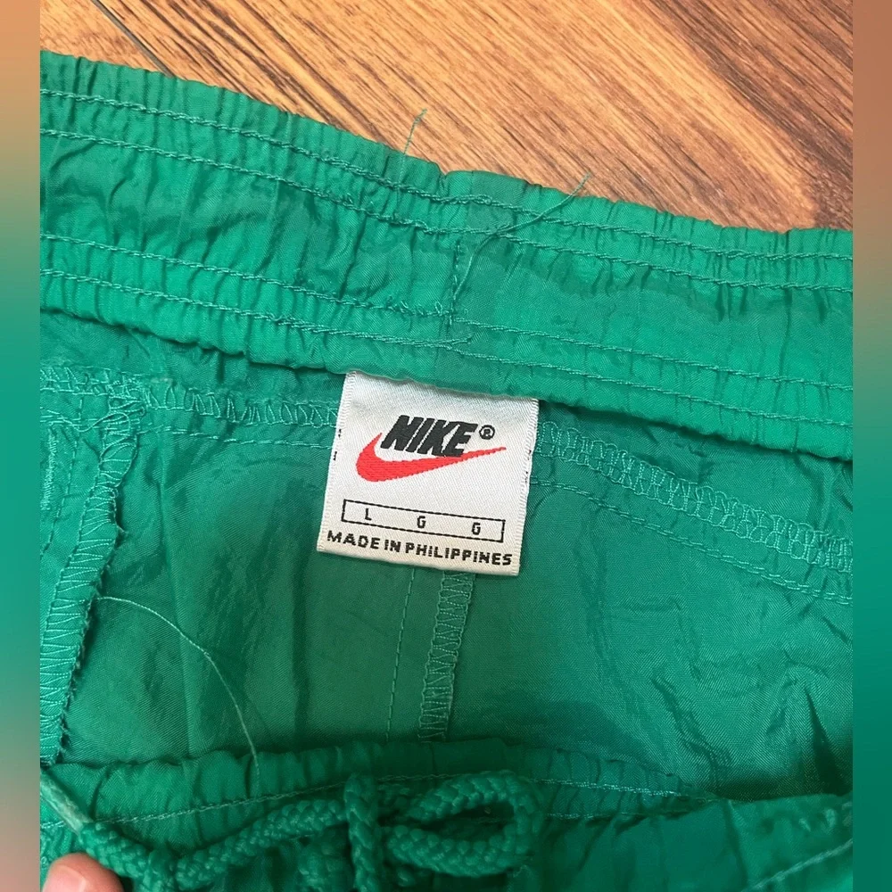 90s NIKE Nylon Track Pants Womens Large Green Vintage - Leisure - unique